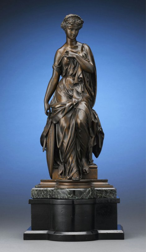 French Bronze Goddess by Emile Bruchon 1890